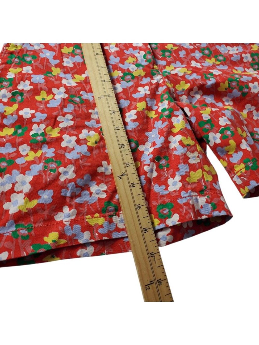 Talbots Womens Floral Print Girlfriend Chino Shorts Red/Multicolor Size 6 - Picture 6 of 12